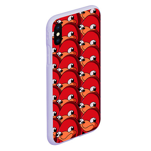 Чехол iPhone XS Max матовый Knuckles / 3D-Светло-сиреневый – фото 2