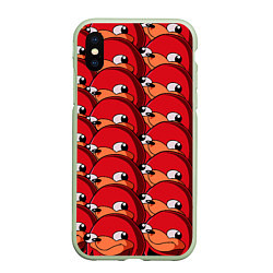 Чехол iPhone XS Max матовый Knuckles, цвет: 3D-салатовый