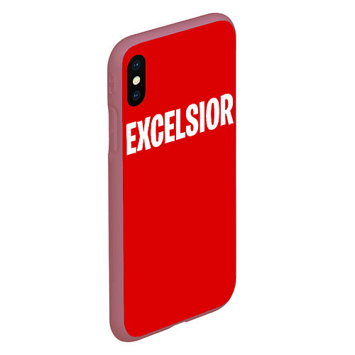 Чехол iPhone XS Max матовый EXCELSIOR / 3D-Малиновый – фото 2