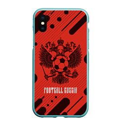 Чехол iPhone XS Max матовый FOOTBALL RUSSIA Футбол