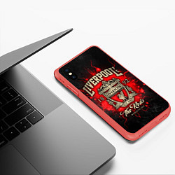 Чехол iPhone XS Max матовый LIVERPOOL FC, цвет: 3D-красный — фото 2