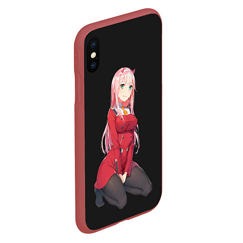 Чехол iPhone XS Max матовый ZeroTwo Darling in the Franx / 3D-Красный – фото 2