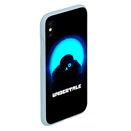 Чехол iPhone XS Max матовый UNDERTALE / 3D-Голубой – фото 2