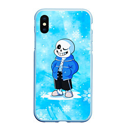 Чехол iPhone XS Max матовый UNDERTALE, цвет: 3D-голубой