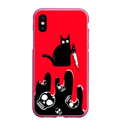 Чехол iPhone XS Max матовый WHAT CAT