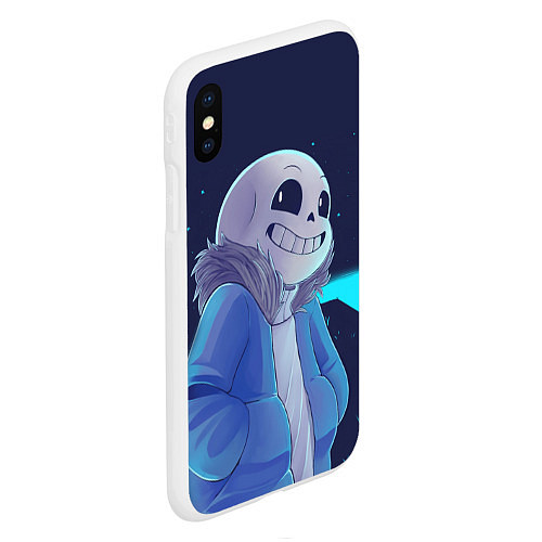 Чехол iPhone XS Max матовый UNDERTALE / 3D-Белый – фото 2