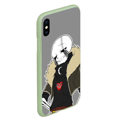 Чехол iPhone XS Max матовый UNDERTALE / 3D-Салатовый – фото 2