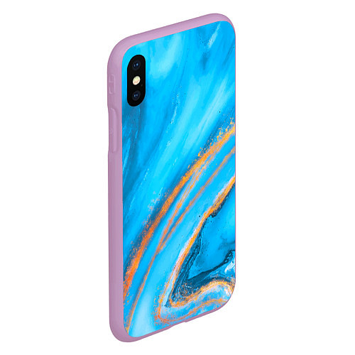 Чехол iPhone XS Max матовый Краски / 3D-Сиреневый – фото 2