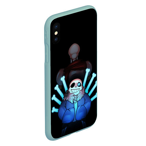 Чехол iPhone XS Max матовый UNDERTALE / 3D-Мятный – фото 2