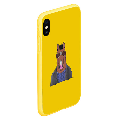 Чехол iPhone XS Max матовый Конь БоДжек / 3D-Желтый – фото 2