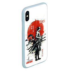 Чехол iPhone XS Max матовый ONE PIECE ZOHO SAMURAI, цвет: 3D-голубой — фото 2