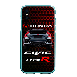 Чехол iPhone XS Max матовый Honda Civic Type R, цвет: 3D-мятный