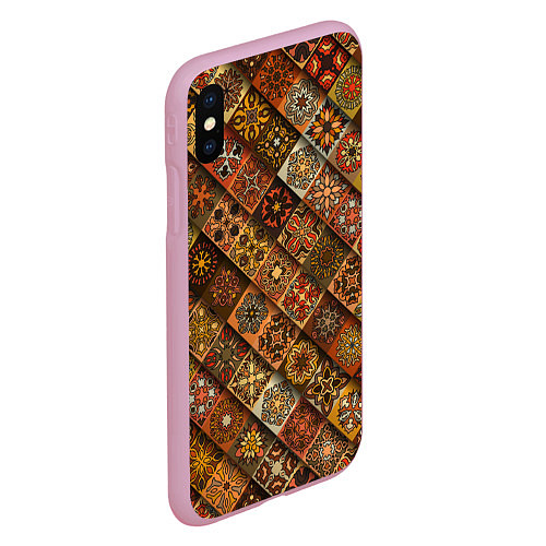 Чехол iPhone XS Max матовый СЛАВЯНСКАЯ СИМВОЛИКА / 3D-Розовый – фото 2