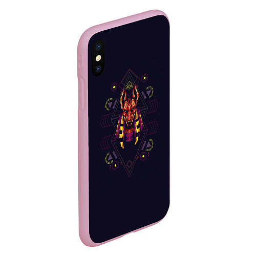 Чехол iPhone XS Max матовый PHARAOH / 3D-Розовый – фото 2