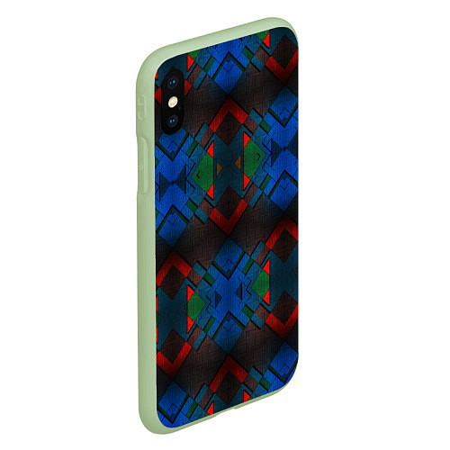 Чехол iPhone XS Max матовый SHADOW / 3D-Салатовый – фото 2