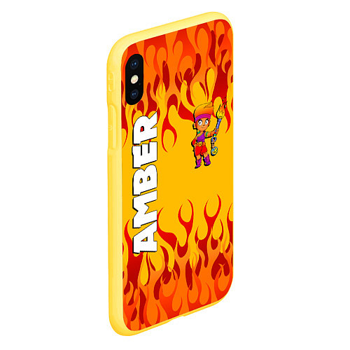 Чехол iPhone XS Max матовый Brawl Stars - Amber / 3D-Желтый – фото 2