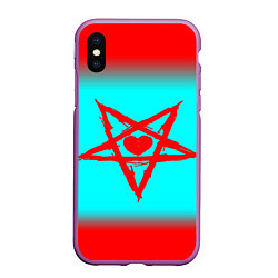 Чехол iPhone XS Max матовый GHOSTEMANE, цвет: 3D-фиолетовый