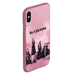 Чехол iPhone XS Max матовый BLACKPINK x PUBG, цвет: 3D-малиновый — фото 2