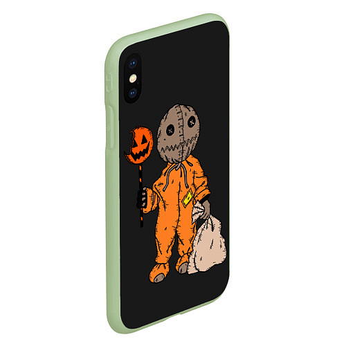 Чехол iPhone XS Max матовый Halloween / 3D-Салатовый – фото 2