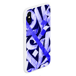 Чехол iPhone XS Max матовый Graffiti, цвет: 3D-белый — фото 2