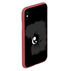 Чехол iPhone XS Max матовый FALSH SMILE, цвет: 3D-красный — фото 2