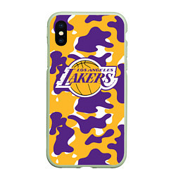 Чехол iPhone XS Max матовый LA LAKERS ЛЕЙКЕРС