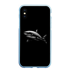 Чехол iPhone XS Max матовый Акула