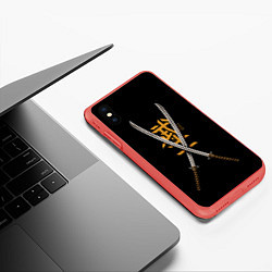 Чехол iPhone XS Max матовый 2 Katanas, цвет: 3D-красный — фото 2