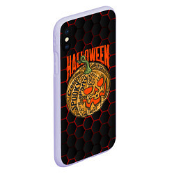 Чехол iPhone XS Max матовый Halloween, цвет: 3D-светло-сиреневый — фото 2