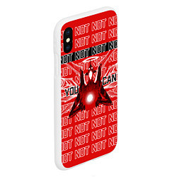 Чехол iPhone XS Max матовый Evangelion Eva 01 You can not, цвет: 3D-белый — фото 2