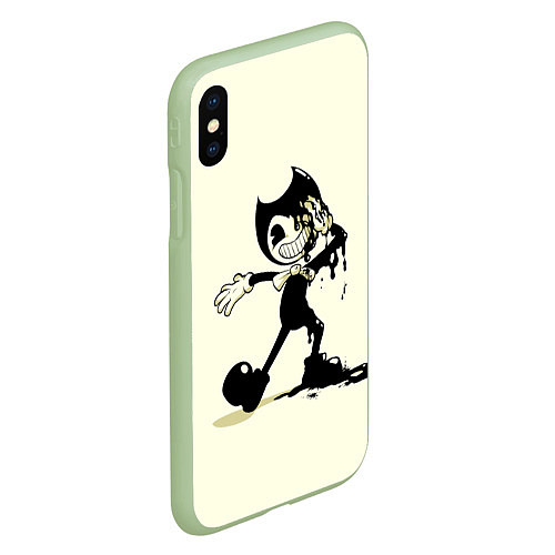 Чехол iPhone XS Max матовый Bendy And The Ink Machine / 3D-Салатовый – фото 2