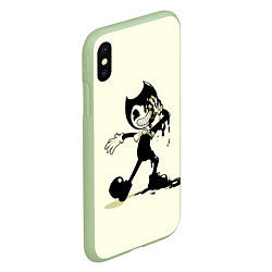 Чехол iPhone XS Max матовый Bendy And The Ink Machine, цвет: 3D-салатовый — фото 2