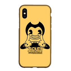 Чехол iPhone XS Max матовый Bendy And The Ink Machine, цвет: 3D-коричневый