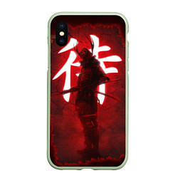 Чехол iPhone XS Max матовый NEON SAMURAI, цвет: 3D-салатовый