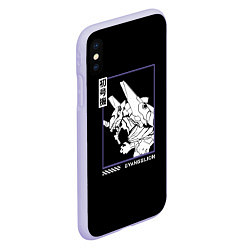 Чехол iPhone XS Max матовый Юнит-01, цвет: 3D-светло-сиреневый — фото 2