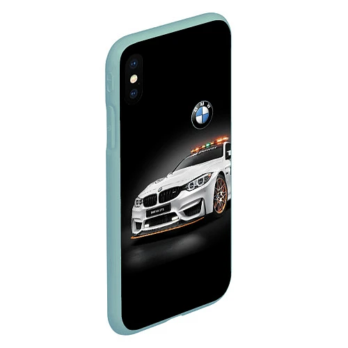 Чехол iPhone XS Max матовый Safety car / 3D-Мятный – фото 2