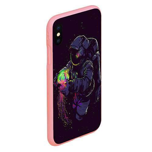 Чехол iPhone XS Max матовый Медуза и космонавт / 3D-Баблгам – фото 2