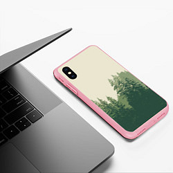 Чехол iPhone XS Max матовый Лес, цвет: 3D-баблгам — фото 2