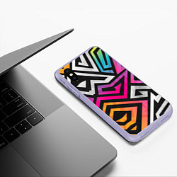 Чехол iPhone XS Max матовый GRAFFITY, цвет: 3D-светло-сиреневый — фото 2