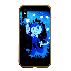 Чехол iPhone XS Max матовый Bendy And The Ink Machine, цвет: 3D-коричневый