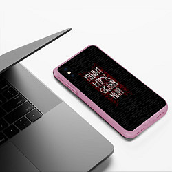 Чехол iPhone XS Max матовый Изыди вирус окаянный, цвет: 3D-розовый — фото 2