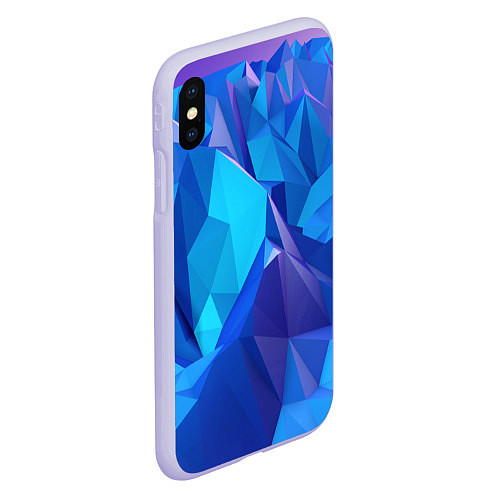 Чехол iPhone XS Max матовый NEON CRYSTALLS / 3D-Светло-сиреневый – фото 2