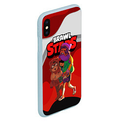 Чехол iPhone XS Max матовый Brawl Stars, цвет: 3D-голубой — фото 2