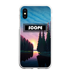 Чехол iPhone XS Max матовый SCOPE, цвет: 3D-белый