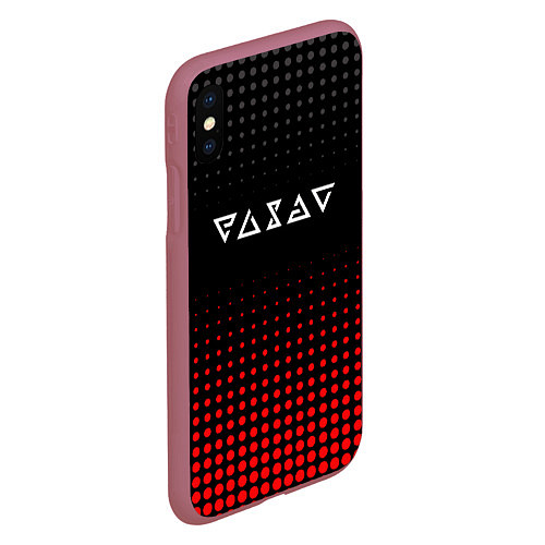 Чехол iPhone XS Max матовый Ведьмак / 3D-Малиновый – фото 2