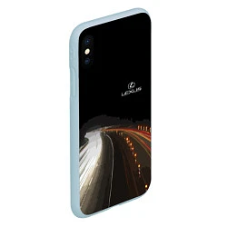 Чехол iPhone XS Max матовый Night route, цвет: 3D-голубой — фото 2