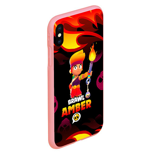 Чехол iPhone XS Max матовый BRAWL STARS AMBER / 3D-Баблгам – фото 2