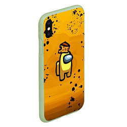 Чехол iPhone XS Max матовый Among Us Cheese Z, цвет: 3D-салатовый — фото 2