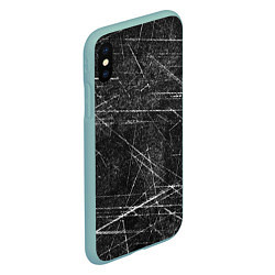 Чехол iPhone XS Max матовый Царапины, цвет: 3D-мятный — фото 2