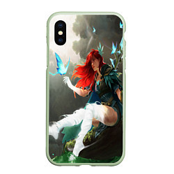 Чехол iPhone XS Max матовый Windranger Dota, цвет: 3D-салатовый